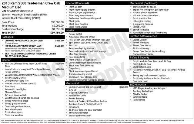 ram ram 2500 pickup 2013 3C6TR5CTXDG575866 image ram ram 2500 pickup 2013 3C6TR5CTXDG575866 image